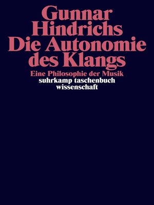 cover image of Die Autonomie des Klangs